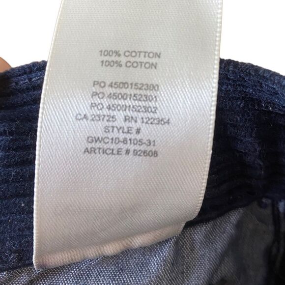 Aritzia Denim Forum The Arlo High Rise Straight Leg Blue Corduroy Pants - Picture 11 of 14